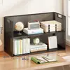 Estantería de escritorio, pequeño estante de almacenamiento multicapa para uso doméstico, librero simple, gabinete de dormitorio, organizador de escritorio para estudiantes