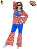 Traje de Roupas Hippie para Mulheres Adultas 60S Disco Carnaval Apresentação de Palco Roupas Femininas