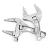 Llave de baño multifuncional instalación de grifo mango corto llave ajustable de boca abierta grande aleación de aluminio mantenimiento de plomería llave para tubos