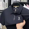 2026 Nuevo Estilo de Verano Camisa Polo para Hombre de Manga Corta para Hombres de Mediana Edad Casual de Negocios Color Sólido Bordada Cuello Camisero Camiseta de Manga Corta para Hombre