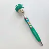 Muñeco de Peluche Navideño de Dibujos Animados Listo para Usar, Cabezal de Mopa, Cara Sonriente, Reloj, Retrato de Amante, Bolígrafo Táctil Tres en Uno