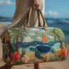 2026 Nueva Serie Transfronteriza de Árbol de Coco Hawaiano Bolso de Viaje Acolchado Portátil de Corta Distancia Bolso Multifuncional para Deportes y Fitness