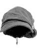 Venta al por mayor transfronteriza de sombreros octogonales, boinas de diseño de nicho para otoño e invierno, gorros de punto abotonados con puño en stock