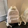 Mochila Academia Ursinho com Laço, Nova Mochila Pingente Estilo Casual, Doce Duas Alças 2026 Mochila Escolar Xadrez Feminina