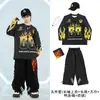 Roupas da Moda Street Dance Infantil Roupas de Performance para Meninos Hip Hop Infantil Hiphop Roupa Infantil Outono Inverno Marca da Moda Conjunto de Fantasia para Performance Legal e Bonito
