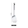 Conjunto de Utensílios de Cozinha em Aço Inoxidável 410 Suprimentos Domésticos para Cozinha Concha para Sopa Espessa Anti-Escaldante Colher Furada Espátula Espátula para Frigideira Conjunto de Oito Peças
