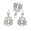 26 Tipos de Colgantes Antiguos de Plata con Temática Navideña DIY Accesorios de Joyería Retro de Aleación Colgantes para Collares y Pulseras Transfronterizos