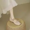 Novos Sapatos Mary Jane Quadrados da Moda 2026 para Mulheres, Sapatos Rasos Tendência Primavera e Verão com Solas Macias e Confortáveis