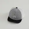 Sombrero de Bebé Coreano Qiunan Verano Oso Cuadros Malla para Bebés Protección Solar Gorra con Visera Sombrero de Sol para Niños