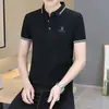 Atacado transfronteiriço camiseta masculina de manga curta de verão Polo camisa base estilo coreano casual masculino lapela masculina camiseta top