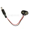 Caixa de bateria de 9V sem tampa com tampa com interruptor Plugue DC uma palavra / T Tipo botão de bateria de 9 volts 1 suporte de bateria