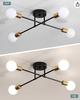 Lámpara de techo de estilo nórdico para sala de estar, comedor moderno y sencillo, lámpara de techo de hierro con diseño creativo y personalizado, lámparas de dormitorio de estilo industrial.
