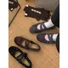 Primer Encuentro Temporada Estilo Coreano Retro Zapatos Mary Jane de Lana con Puntos para Mujer 2026 Otoño Nuevo Estilo Temperamento Fondo Plano Boca Baja Zapatos de una Sola Pieza