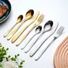 Juego de Cubiertos de Acero Inoxidable Grado Alimenticio 304 del Fabricante, Cuchillo para Bistec Occidental de Gama Alta de Nicho, Juego de Cubiertos de Tenedor y Cuchara para Uso Doméstico