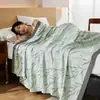 Clase a Manta de Fibra de Bambú 2025 Nueva Manta para Siesta Manta Fresca para Aire Acondicionado Manta Individual para Sofá Toalla de Seda de Hielo Edredón