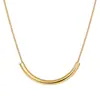 Collar Sencillo Pequeño de Codo Sonrisa 2025 Nuevo de Moda para Mujer Verano Cadena de Clavícula Personalizada Lujo Accesible Joyería Elegante Acero de Titanio
