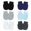 Comercio Exterior Color Sólido Bebé Guantes Pequeños Bebé Guantes Anti-arañazos Guantes para Recién Nacido Guantes Cálidos de Una Capa Transpirables