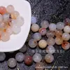 Ágata calcedônia oceânica contas redondas ágata flor de grama contas soltas pulseira semiacabada DIY materiais para joias atacado