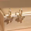 Lote mixto de varios estilos aretes de oro para mujer con colgante geométrico de circón microincrustado joyería de oreja de nicho de alta gama