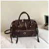 Bolso de Motocicleta de Color Sólido Estilo Europeo y Americano para Mujer, Bolso de Mano de Cuero Negro, Gran Capacidad, Bolso Tote para Viajes Diarios con Múltiples Bolsillos y Acabado de Alta Gama