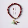 [Cabeza de la suerte] arena de oro púrpura de alto contenido pulsera DIY colgante de conejo de la luna china pulsera de temperamento retro para mujer