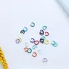 1,2 * 8mm anel aberto de cor pintada anel de conexão chaveiro anel de conexão de ferro material de anel para pendurar diy feito à mão