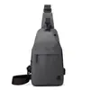 Bolso de Hombro de Negocios para Hombre Nuevo Simple Ligero Color Sólido Bolso de Pecho Bolso de Tela Oxford Calle de Moda Casual Bolso Cruzado