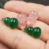 Pingente de jade pó de gelo calcedônia pingente de cabaça pingente de cabaça turquesa brinco de cabaça tridimensional pingente de pulseira