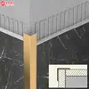 Tiras de Borda em L de Liga de Alumínio, Tiras de Canto para Azulejo, Tiras de Canto para Parede, Tiras Decorativas de Fechamento em Forma de 7 de Aço Inoxidável Metálico, Personalizáveis