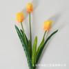 3 cabeça tulipa simulação buquê de casamento casa sala de estar flor decorativa pano de seda artificial falso flor tiro adereços atacado
