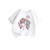 Camisetas de Manga Corta con Cuello Redondo para Niños y Niñas, Estilo Nuevo 2026 Transfronterizo, Tops de Algodón con Estampado de Dibujos Animados de Moda, Tendencia en Ropa Infantil de Media Manga