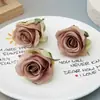 Flores Rosa Europeia de Seda Decoração de Cena de Casamento Flores Artificiais Enfeites DIY Flores Biomórficas Acessórios Feitos à Mão