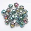 13 * 16MM agujero horizontal fresa color mágico chapado en cristal cuentas de vidrio accesorios para joyería DIY pendientes collar pulsera accesorios