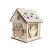 Transfronterizo Nueva Cabaña DIY Decorativa de Madera para Pascua Nuevos Adornos Huecos para las Fiestas Colgante Decorativo de Madera