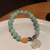 Nuevo Estilo Chino Estilo Retro Dosel de Loto Hebilla Ping An Pulsera de Jade Diseño Nicho Sentido Avanzado Pulsera para Tocador