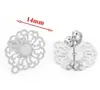 Pendientes de Acero Inoxidable de Moda con Diseño Calado para Oreja Pendientes Chapados al Vacío en Oro de 18 Quilates Materiales para Joyería Hecha a Mano DIY