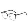 Gafas de media montura estilo halcón anti-luz azul de moda transfronterizas para hombres y mujeres gafas planas para mujeres en línea explosiones rojas retro al por mayor