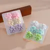 Juego de Seis Piezas de Aretes de Flor de Resina Estilo Fresco, Aretes Dulces Estilo Bosque Transfronterizos, Accesorios para Orejas de Diseño de Nicho Europeos y Americanos
