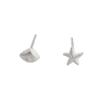 Brincos de concha estrela-do-mar de prata S999 design de nicho alta qualidade simples moda brincos geração cabelo