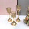 Candelabro de Hierro Electrochapado Estilo Europeo Transfronterizo Accesorios de Diseño de Escritorio para Fiesta de Boda Adornos para Cena Romántica a la Luz de las Velas en Casa