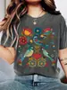 Sheinlunevintagefloral&EstampadoDePájaroscasualmanga corta