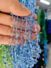 Atacado 7*10mm Laço Borboleta DIY Joias Cristal de Vidro Acessórios para Pulseira Colar Contas com Furo Reto
