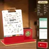 Índice para Archivador de Hojas Sueltas Soporte de Madera Portabolígrafos Calendario de Escritorio 2027 Logo Personalizado Adorno de Negocios Calendario Personalizado Publicidad Corporativa