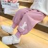 Calça de Fleece para Meninas Outono e Inverno 2025 Novo Estilo Espessado de Inverno Roupas de Inverno para Bebês Meninas Crianças Calças Casuais de Inverno