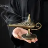 Queimador de Incenso da Lâmpada Mágica de Aladdin Pequena Nuvem Auspiciosa Incenso em Pó Antiaderente Sândalo Agarwood Queimador de Aromaterapia Queimador de Incenso de Liga Metálica Ornamentos Criativos