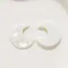 Nuevos Accesorios Versátiles de Resina de Imitación de Concha Natural, Parche de Luna, Materiales para Pendientes DIY al por Mayor