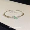 Pulsera abierta con forma de serpiente de circón incrustado con diamantes diseño de lujo ligero de Corea del Sur pulsera de moda elegante de alta calidad al por mayor