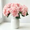 Buquê de Flores Artificiais de Hortênsia Estilo Europeu para Decoração de Cena, Flores de Hortênsia Realistas de Alta Qualidade para Casamentos, Flores Artificiais