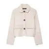 Moda femenina europea y americana transfronteriza Chaqueta corta elegante de efecto ante superventas en AliExpress