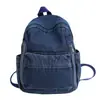 Mochila jeans vintage lavada estilo japonês para mulheres, novo modelo 2026 para estudantes do ensino médio e universitário, mochila moderna e simples